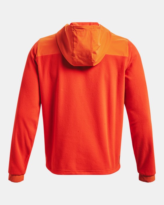 Men's UA RUSH™ Fleece Hoodie, Orange, pdpMainDesktop image number 6